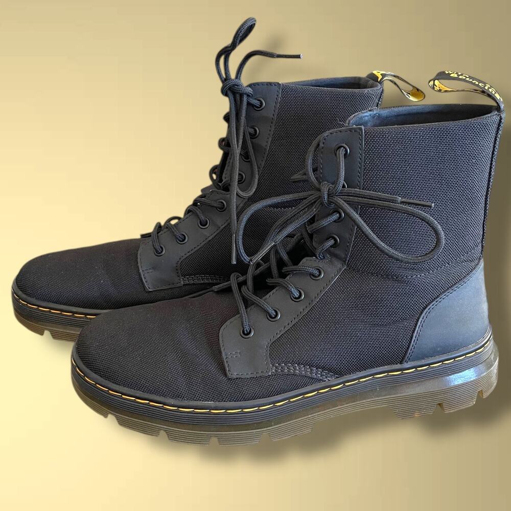 Like New! Dr. Martens Combs Combat Black Boots - Picture 8 of 12